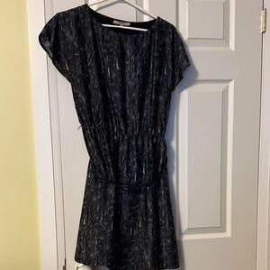 RW&CO. Black Patterned Mini Dress